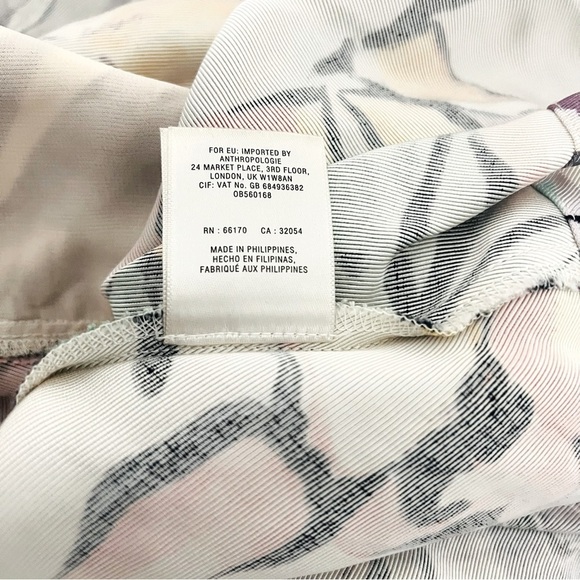 Anthropologie HD in Paris Multicolor Lucille Sleeveless Peplum Blouse Sz 6 Boho - Picture 9 of 9